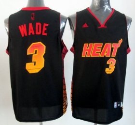 Wholesale Cheap Miami Heat #3 Dwyane Wade 2012 Vibe Black Fashion Jersey