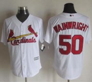 Wholesale Cheap Cardinals #50 Adam Wainwright White New Cool Base Stitched MLB Jersey