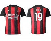 Wholesale Cheap Men 2020-2021 club AC milan home aaa version 19 red Soccer Jerseys