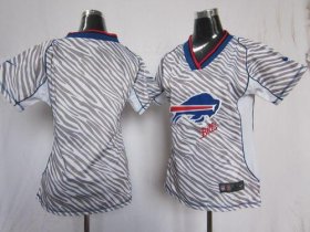 Wholesale Cheap Nike Bills Blank Zebra Women\'s Stitched NFL Elite Jersey