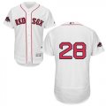 Wholesale Cheap Red Sox #28 J. D. Martinez White Flexbase Authentic Collection 2018 World Series Champions Stitched MLB Jersey