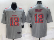 Wholesale Men's Tampa Bay Buccaneers #12 Tom Brady Grey Atmosphere Fashion Vapor Untouchable Stitched Limited Jersey