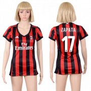 Wholesale Cheap Women's AC Milan #17 C.Zapata Home Soccer Club Jersey