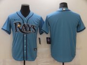 Wholesale Cheap Men Tampa Bay Rays Blank Light blue Game 2021 Nike MLB Jersey