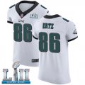 Wholesale Cheap Nike Eagles #86 Zach Ertz White Super Bowl LII Men's Stitched NFL Vapor Untouchable Elite Jersey