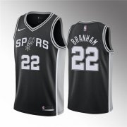 Wholesale Cheap Men' San Antonio Spurs #22 Malaki Branham Black Association Edition Stitched Jersey