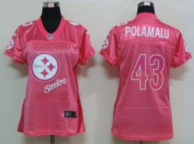Wholesale Cheap Nike Steelers #43 Troy Polamalu Pink Women\'s Fem Fan NFL Game Jersey