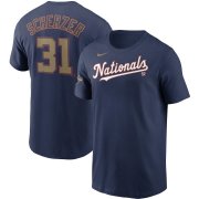 Wholesale Cheap Washington Nationals #31 Max Scherzer Nike 2020 Gold Program Name & Number T-Shirt Navy