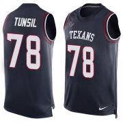 Wholesale Cheap Nike Texans #78 Laremy Tunsil Navy Blue Team Color Men's Stitched NFL Limited Tank Top Jersey