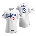 Wholesale Cheap Los Angeles Dodgers #13 Max Muncy White 2020 World Series Champions Jersey