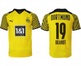 Wholesale Cheap Men 2021-2022 Club Borussia Dortmund home yellow aaa version 19 Soccer Jersey