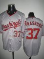 Wholesale Cheap Nationals #37 Stephen Strasburg Stitched Grey MLB Jersey
