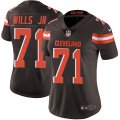 Wholesale Cheap Nike Browns #71 Jedrick Wills JR Brown Team Color Women's Stitched NFL Vapor Untouchable Limited Jersey