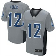 Wholesale Cheap Nike Colts #12 Andrew Luck Grey Shadow Youth Stitched NFL Elite Jersey