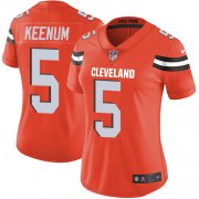Wholesale Cheap Nike Browns #5 Case Keenum Orange Alternate Women's Stitched NFL Vapor Untouchable Limited Jersey