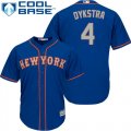 Wholesale Cheap Mets #4 Lenny Dykstra Blue(Grey NO.) Cool Base Stitched Youth MLB Jersey
