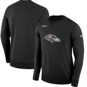 Wholesale Cheap Men's Baltimore Ravens Nike Black Sideline Team Logo Performance Sweatshirt