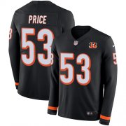 Wholesale Cheap Nike Bengals #53 Billy Price Black Team Color Men's Stitched NFL Limited Therma Long Sleeve Jersey