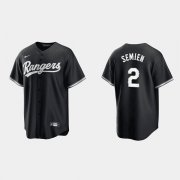 Wholesale Cheap Men's Texas Rangers #2 Marcus Semien Black Cool Base Stitched Baseball Jersey