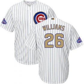 Wholesale Cheap Cubs #26 Billy Williams White(Blue Strip) 2017 Gold Program Cool Base Stitched MLB Jersey