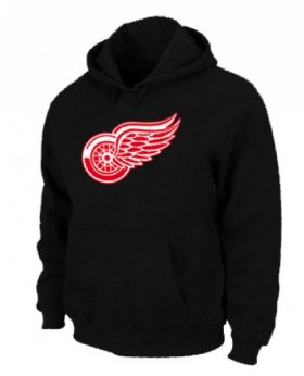 Wholesale Cheap NHL Detroit Red Wings Big & Tall Logo Pullover Hoodie Black