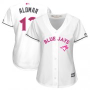 Wholesale Cheap Blue Jays #12 Roberto Alomar White Mother's Day Cool Base Women's Stitched MLB Jersey