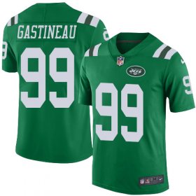 Wholesale Cheap Nike Jets #99 Mark Gastineau Green Men\'s Stitched NFL Limited Rush Jersey