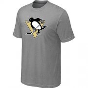 Wholesale Cheap Pittsburgh Penguins Big & Tall Logo Grey NHL T-Shirt