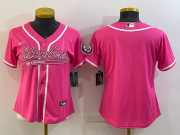 Wholesale Cheap Women's Pittsburgh Steelers Blank Pink With Patch Cool Base Stitched Baseball Jersey