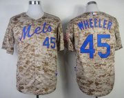 Wholesale Cheap Mets #45 Zack Wheeler Alternate Camo Cool Base Stitched MLB Jersey
