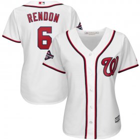 Wholesale Cheap Washington Nationals #6 Anthony Rendon Majestic Women\'s 2019 World Series Champions Home Cool Base Patch Player Jersey White