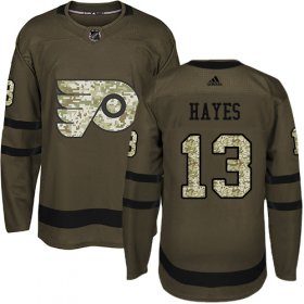 Wholesale Cheap Adidas Flyers #13 Kevin Hayes Green Salute to Service Stitched NHL Jersey