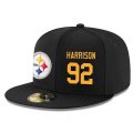 Wholesale Cheap Pittsburgh Steelers #92 James Harrison Snapback Cap NFL Player Black with Gold Number Stitched Hat