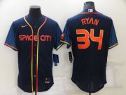 Wholesale Cheap Men's Houston Astros #34 Nolan Ryan 2022 Navy City Connect Flex Base Stitched Baseball Jersey