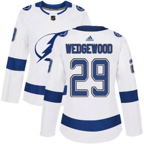 Cheap Adidas Lightning #29 Scott Wedgewood White Road Authentic Women\'s Stitched NHL Jersey