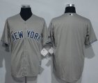 Wholesale Cheap Yankees Blank Grey New Cool Base Stitched MLB Jersey