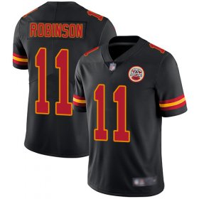 Wholesale Cheap Nike Chiefs #11 Demarcus Robinson Black Youth Stitched NFL Limited Rush Jersey