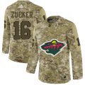 Wholesale Cheap Adidas Wild #16 Jason Zucker Camo Authentic Stitched NHL Jersey