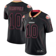 Wholesale Cheap Nike 49ers #10 Jimmy Garoppolo Lights Out Black Men's Stitched NFL Limited Rush Jersey