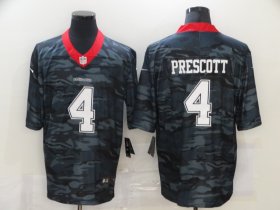 Wholesale Cheap Men\'s Dallas Cowboys #4 Dak Prescott 2020 Camo Limited Stitched Nike NFL Jersey