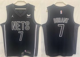 Wholesale Cheap Men\'s Brooklyn Nets #7 Kevin Durant Black Stitched Basketball Jersey