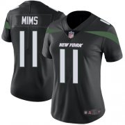 Wholesale Cheap Nike Jets #11 Denzel Mim Black Alternate Women's Stitched NFL Vapor Untouchable Limited Jersey