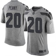 Wholesale Cheap Nike Seahawks #20 Rashaad Penny Gray Men's Stitched NFL Limited Gridiron Gray Jersey