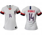 Wholesale Cheap Women's USA #14 Mcdonald Home Soccer Country Jersey