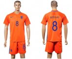 Wholesale Cheap Holland #8 Afellay Home Soccer Country Jersey