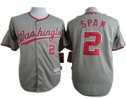 Wholesale Cheap Nationals #2 Denard Span Grey Cool Base Stitched MLB Jersey
