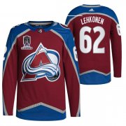 Wholesale Cheap Men's Colorado Avalanche #62 Artturi Lehkonen 2022 Stanley Cup Champions Patch Stitched Jersey