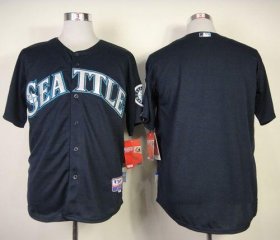 Wholesale Cheap Mariners Blank Navy Blue Cool Base Stitched MLB Jersey