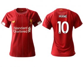 Wholesale Cheap Women\'s Liverpool #10 Mane Red Home Soccer Club Jersey