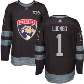 Wholesale Cheap Adidas Panthers #1 Roberto Luongo Black 1917-2017 100th Anniversary Stitched NHL Jersey
